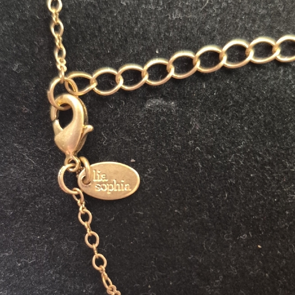 Lia Sophia Shimmery Gold Medallion Necklace (J43) - Picture 3 of 4
